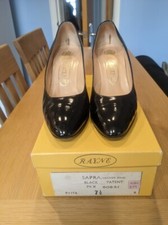 Rayne black paten leather court shoes 7.5 B