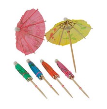  PARTY COCKTAIL BAR PARASOLS PAPER UMBRELLAS ASSORTED COLOURS