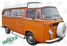 Deluxe Aluminium Side Step for VW T2 Split & Bay camper van & Fitting Kit C9037