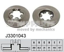 2x Brake disc Front Axle