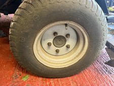 Two tyres, one on rim , 26x12-12 ride on mower Ransomes kubota John Deere