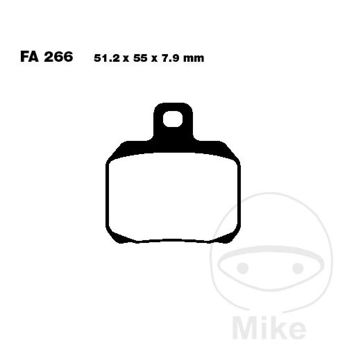 Pair brake pads ebc sfac266 - ebc,