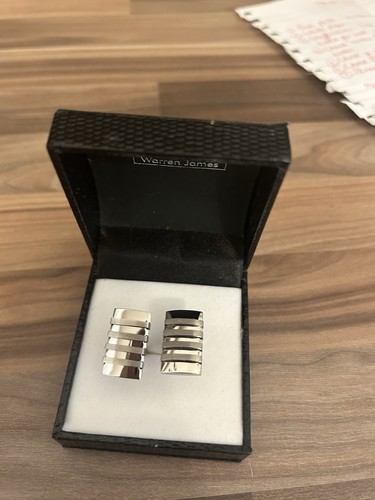 Warren james silver cufflinks - warren,