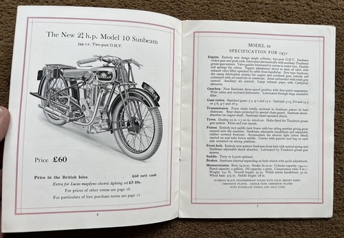 1931 sunbeam motor - cycle, tt