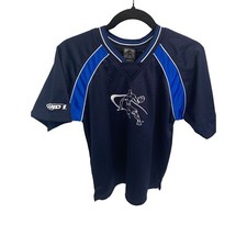 AND 1 Boys Size Large Jersey Mesh Basketball Hoop Shirt Jersey Top Blue