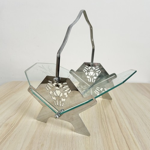 Art deco cake stand etched - stand,