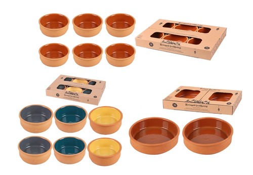 Terracotta tapas dishes - terracotta,