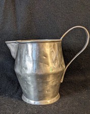 Arte Italica Pewter Pitcher 7inch Tall Engraved to Front Made In Italy