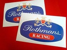 ROTHMANS RACING STICKERS Red Race Rally Motorsport  2 x 125mm