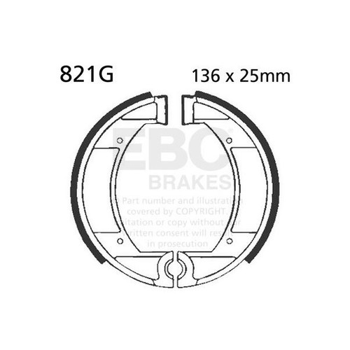 Ebc grooved brake shoe set - brake,