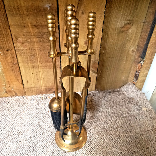 Brass fireside companion set - brass,
