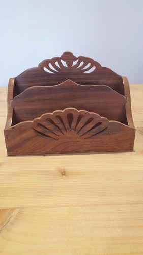 Vintage wooden letter rack - wooden,