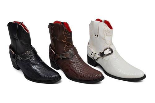 Men western style snake skin - men's,