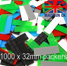 1000 Flat Glazing Packer 32mm plastic mixed Shim window wedge spacer Flooring