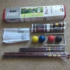 Franklin Croquet Set - Wooden Mallets  - Garden Game 
