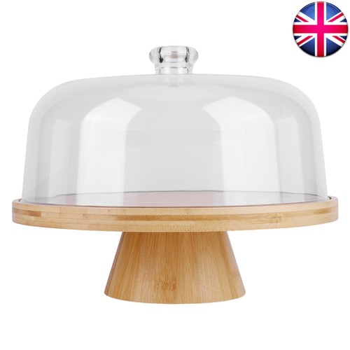 Cake stand with dome lid - dome, wood
