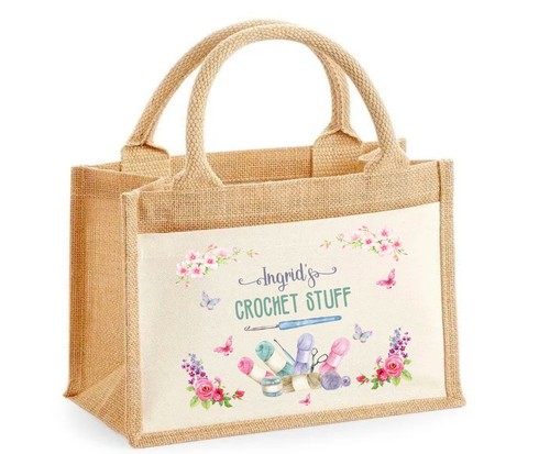 Personalised jute bag with - xl,
