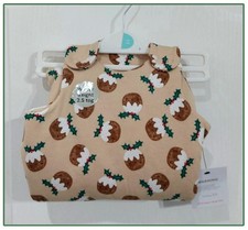 Baby Christmas Pudding Sleepsack Sleeping Bag 2.5 Tog Winter Duvet 0-6 Months