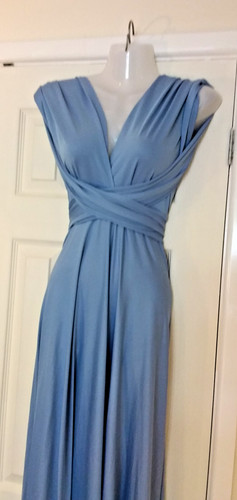 Blue formal bridesmaid - dress,