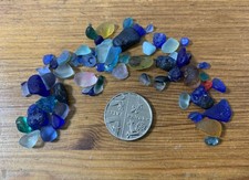 Multi Seaham Tiny Cobalt Blue Sea Glass Craft Set Perfect For Art Project