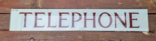 Telephone original glass - telephone, sign