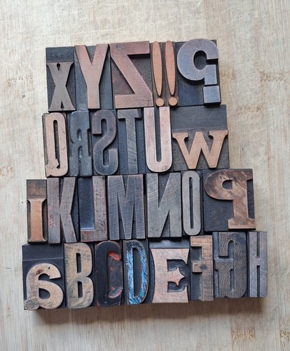 Vintage wooden letterpress - wooden,