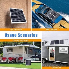 Solar Panel 20W 12V with Solar Battery Trickle Charger Maintainer, 