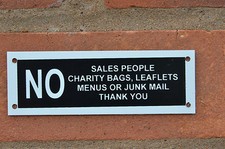 NO SALES PEOPLE CHARITY BAGS