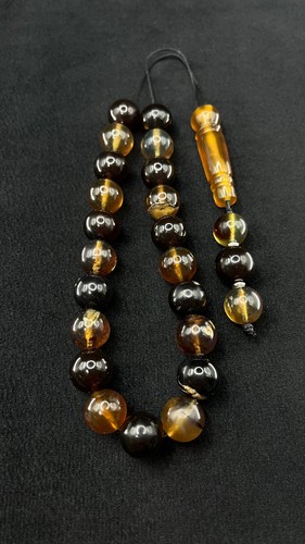 Black blue amber komboloi - black,