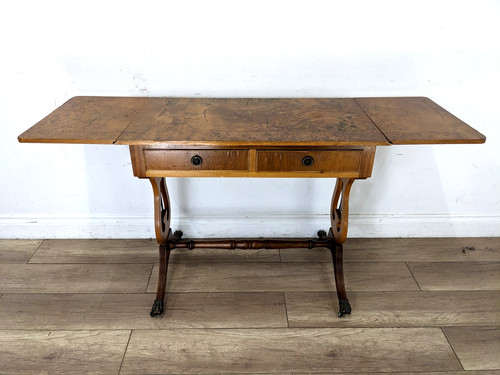 Console table walnut veneer - table,