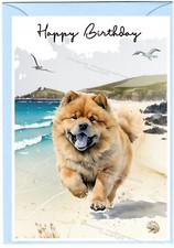Chow Chow Dog Birthday Card