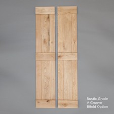 Solid Oak Bifold Ledged Door -
