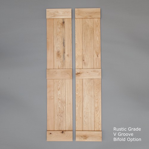 Solid oak bifold ledged - solid,
