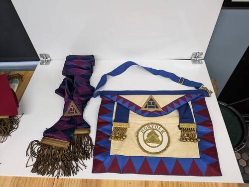 Vintage masonic apron sash - masonic,