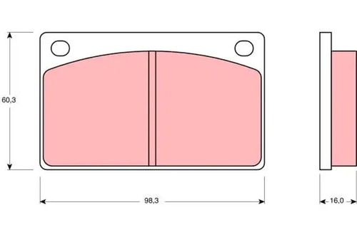 Brake pads gdb576 - trw, for