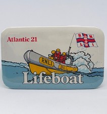 RNLI Atlantic 21 Class Lifeboat Vintage Pin Badge Coastguard Sea Life Rescue UK