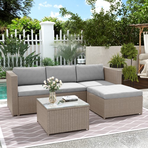 Garden corner sofa rattan - garden,