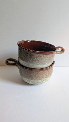 Vintage stoneware soup - soup, bowls