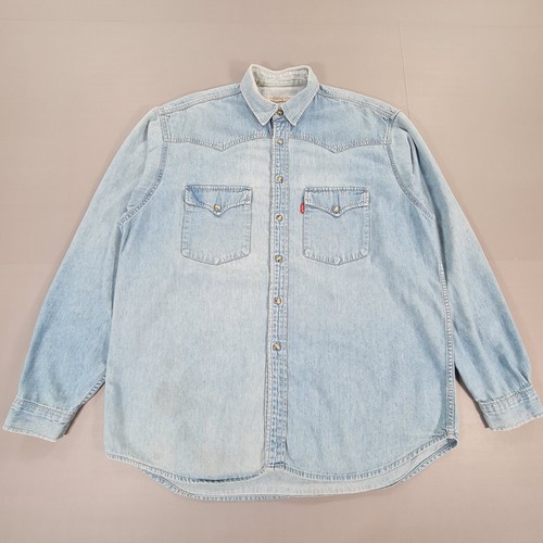 Vintage levis mens denim shirt - levis,
