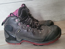 Ecco Biom Natural Motion Mid Leather Walking Boots Size Eur 41 Uk 7.5 Black