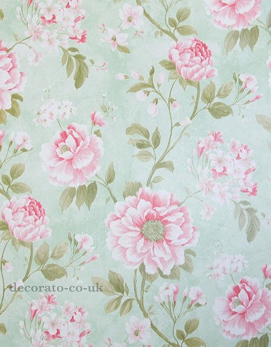 10m peony floral sticky back - 10m,