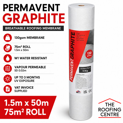 Permavent graphite 130gsm - graphite,