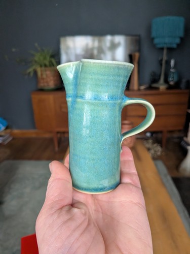 Little green vintage match pot - green,