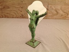 Art Deco Female Figure Flapper Mirror Holder