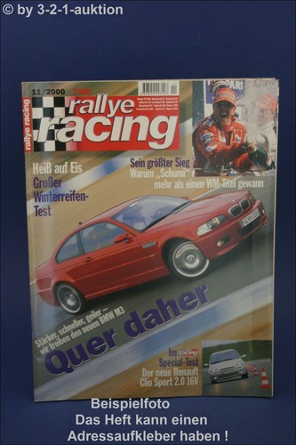 Rally racing bmw m3 - 11/00,