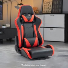 Marada Racing Seat PVC Leather Red with Double Lock Slip for Racing Wheel Stand