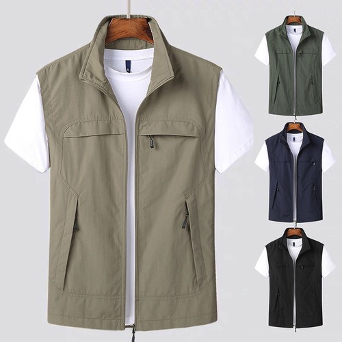 Mens multi pocket vest - mens,