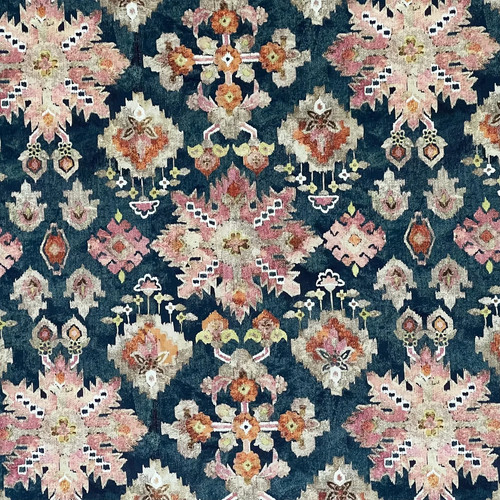 Midnight jewel ikat organic - midnight,