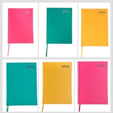 2026 A4 A5 A6 Bright Day A Page/ Week To View Diary Full Year Planner Hardback T