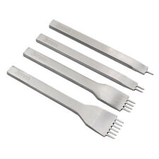 4Pcs 3/4/5mm Leather Iron Lacing Stitching Chisel Hole Pricking Punch Craft Tool